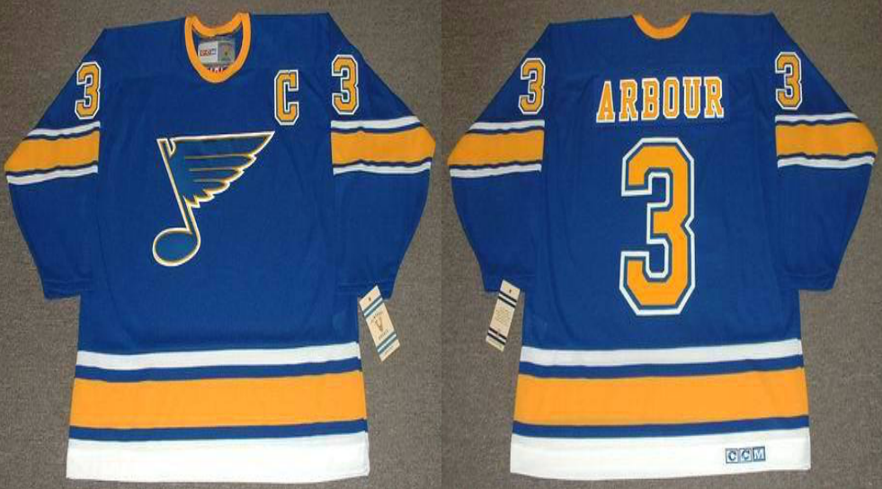 2019 Men St.Louis Blues 3 Arbour blue CCM NHL jerseys